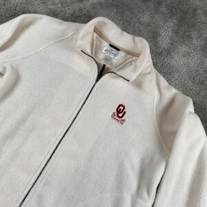 Antigua Oklahoma Sooners NCAA Fleece Jacket Full Zip Womens‎ L